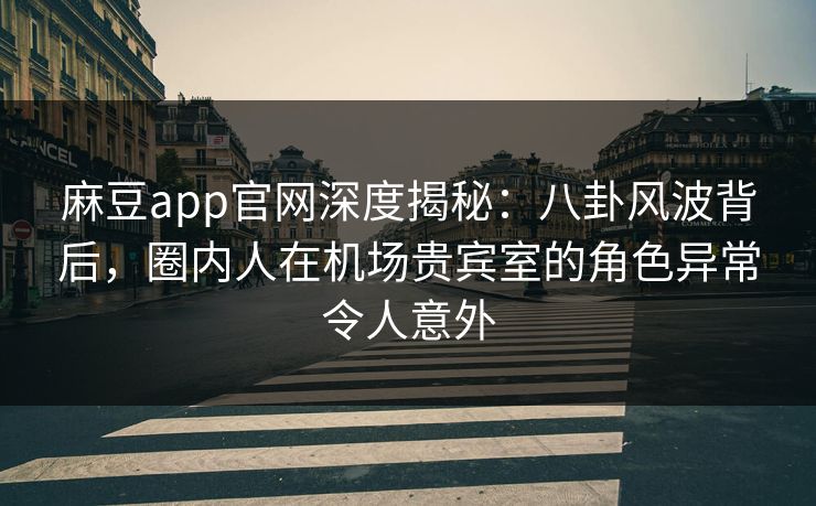 麻豆app官网深度揭秘:八卦风波背后,圈内人在机场贵宾室的角色异常令人意外 麻豆app官网深度揭秘:八卦风波背后,圈内人在机场贵宾室的角色异常令人意外