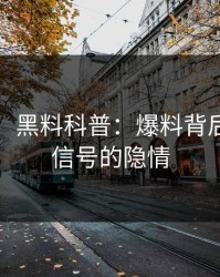 【爆料】黑料科普：爆料背后9个隐藏信号的隐情